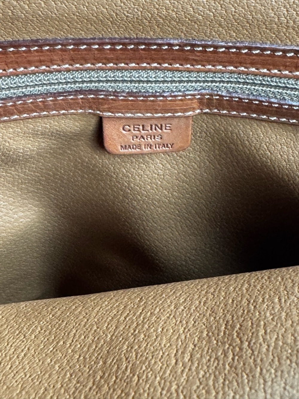 CELINE Set Macadame Dome Bag Satchel & Coin Purse VTG + COA Brown Luxury 10x12x5 - Picture 12 of 16